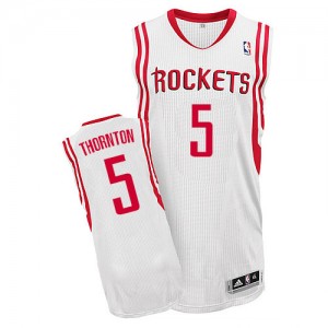 Maillot NBA Blanc Marcus Thornton #5 Houston Rockets Home Authentic Homme Adidas