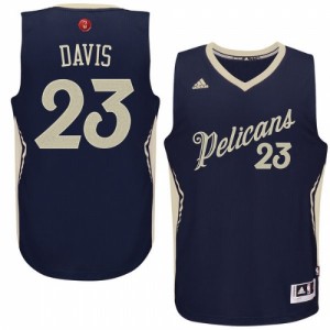 New Orleans Pelicans #23 Adidas 2015-16 Christmas Day Bleu marin Authentic Maillot d'équipe de NBA la vente - Anthony Davis pour Homme