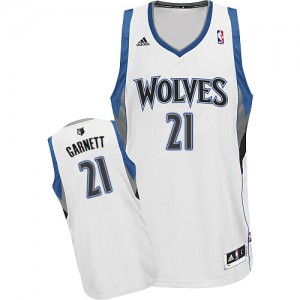Minnesota Timberwolves #21 Adidas Home Blanc Swingman Maillot d'équipe de NBA magasin d'usine - Kevin Garnett pour Homme