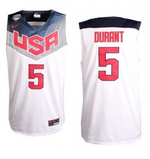 Maillot NBA Authentic Kevin Durant #5 Team USA 2014 Dream Team Blanc - Homme