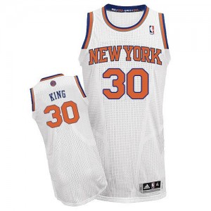 New York Knicks #30 Adidas Home Blanc Authentic Maillot d'équipe de NBA pour pas cher - Bernard King pour Homme