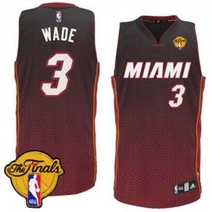 Miami Heat Dwyane Wade #3 Resonate Fashion Finals Patch Authentic Maillot d'équipe de NBA - Noir pour Homme