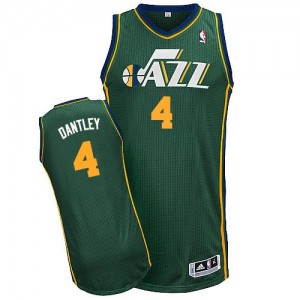 Maillot NBA Utah Jazz #4 Adrian Dantley Vert Adidas Authentic Alternate - Homme