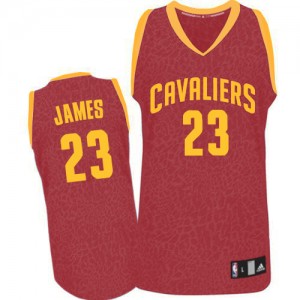 Maillot Authentic Cleveland Cavaliers NBA Crazy Light Rouge - #23 LeBron James - Homme