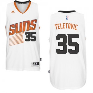Phoenix Suns Mirza Teletovic #35 Home Swingman Maillot d'équipe de NBA - Blanc pour Homme