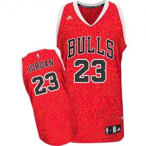 Maillot Adidas Rouge Crazy Light Authentic Chicago Bulls - Michael Jordan #23 - Homme