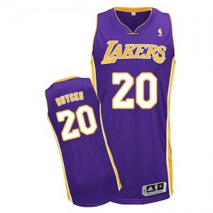 Los Angeles Lakers Dwight Buycks #20 Road Authentic Maillot d'équipe de NBA - Violet pour Homme