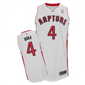 Maillot Authentic Toronto Raptors NBA Home Blanc - #4 Luis Scola - Homme