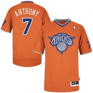 Maillot Authentic New York Knicks NBA 2013 Christmas Day Orange - #7 Carmelo Anthony - Homme