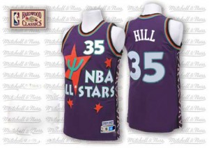 Maillot NBA Swingman Grant Hill #35 Detroit Pistons Throwback 1995 All Star Violet - Homme