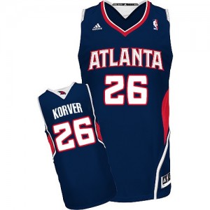 Atlanta Hawks Kyle Korver #26 Road Swingman Maillot d'équipe de NBA - Bleu marin pour Homme