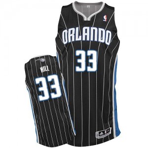 Orlando Magic #33 Adidas Alternate Noir Authentic Maillot d'équipe de NBA prix d'usine en ligne - Grant Hill pour Homme