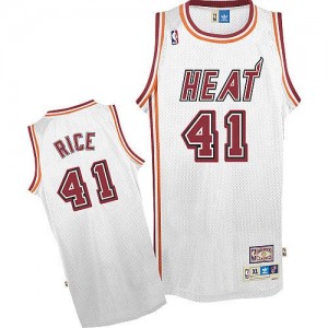 Maillot Adidas Blanc Throwback Authentic Miami Heat - Glen Rice #41 - Homme