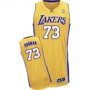 Maillot Authentic Los Angeles Lakers NBA Home Or - #73 Dennis Rodman - Homme