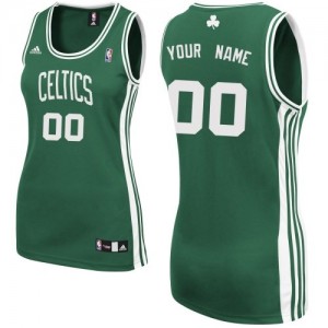 Maillot Boston Celtics NBA Road Vert (No Blanc) - Personnalisé Swingman - Femme