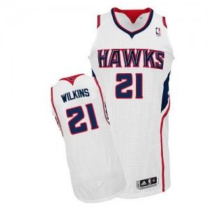 Maillot NBA Authentic Dominique Wilkins #21 Atlanta Hawks Home Blanc - Homme