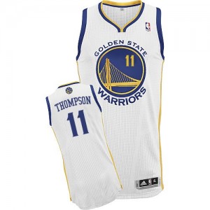 Maillot NBA Golden State Warriors #11 Klay Thompson Blanc Adidas Authentic Home - Enfants