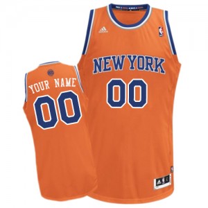 New York Knicks Personnalisé Adidas Alternate Orange Maillot d'équipe de NBA la vente - Swingman pour Femme