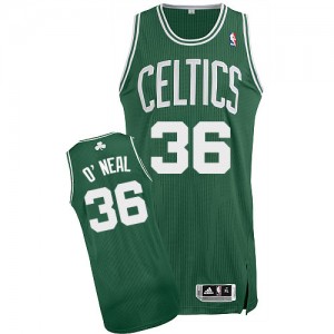 Maillot NBA Authentic Shaquille O'Neal #36 Boston Celtics Road Vert (No Blanc) - Homme