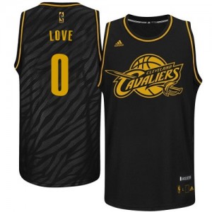 Cleveland Cavaliers #0 Adidas Precious Metals Fashion Noir Swingman Maillot d'équipe de NBA boutique en ligne - Kevin Love pour Homme