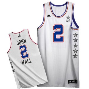 Washington Wizards John Wall #2 2015 All Star Authentic Maillot d'équipe de NBA - Blanc pour Homme
