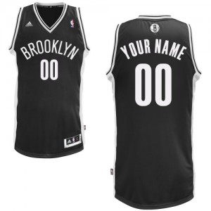 Maillot NBA Noir Swingman Personnalisé Brooklyn Nets Road Enfants Adidas