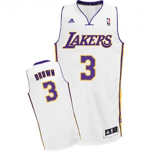 Maillot NBA Swingman Anthony Brown #3 Los Angeles Lakers Alternate Blanc - Homme