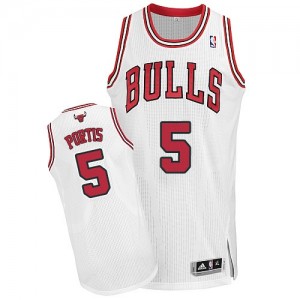 Maillot NBA Authentic Bobby Portis #5 Chicago Bulls Home Blanc - Homme