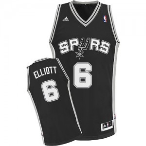 Maillot NBA Swingman Sean Elliott #6 San Antonio Spurs Road Noir - Homme