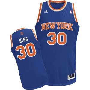 New York Knicks Bernard King #30 Road Swingman Maillot d'équipe de NBA - Bleu royal pour Homme