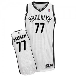 Maillot Adidas Blanc Home Authentic Brooklyn Nets - Andrea Bargnani #77 - Homme