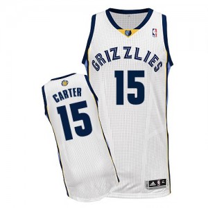 Memphis Grizzlies #15 Adidas Home Blanc Authentic Maillot d'équipe de NBA achats en ligne - Vince Carter pour Homme