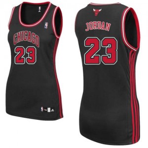 Chicago Bulls #23 Adidas Alternate Noir Authentic Maillot d'équipe de NBA Discount - Michael Jordan pour Femme