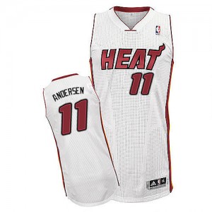 Miami Heat #11 Adidas Home Blanc Authentic Maillot d'équipe de NBA Le meilleur cadeau - Chris Andersen pour Homme