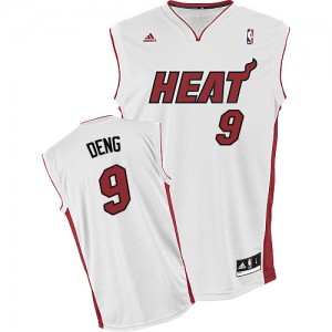 Maillot NBA Miami Heat #9 Luol Deng Blanc Adidas Swingman Home - Homme