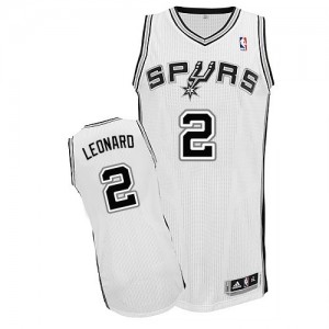 Maillot NBA San Antonio Spurs #2 Kawhi Leonard Blanc Adidas Authentic Home - Enfants