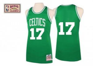 Boston Celtics #17 Mitchell and Ness Throwback Vert Authentic Maillot d'équipe de NBA en ligne pas chers - John Havlicek pour Homme