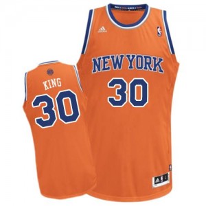 Maillot NBA New York Knicks #30 Bernard King Orange Adidas Swingman Alternate - Homme