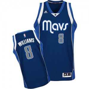 Maillot NBA Bleu marin Deron Williams #8 Dallas Mavericks Alternate Swingman Homme Adidas