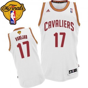 Maillot NBA Swingman Anderson Varejao #17 Cleveland Cavaliers Home 2015 The Finals Patch Blanc - Homme