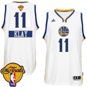 Maillot Authentic Golden State Warriors NBA 2014-15 Christmas Day 2015 The Finals Patch Blanc - #11 Klay Thompson - Homme