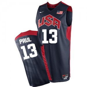 Maillots de basket Swingman Team USA NBA 2012 Olympics Bleu marin - #13 Chris Paul - Homme