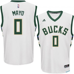 Maillot Authentic Milwaukee Bucks NBA Home Blanc - #0 O.J. Mayo - Homme
