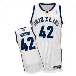 Maillot NBA Authentic Lorenzen Wright #42 Memphis Grizzlies Home Blanc - Homme