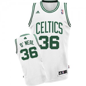 Maillot NBA Boston Celtics #36 Shaquille O'Neal Blanc Adidas Swingman Home - Homme