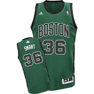 Maillot Adidas Vert (No. noir) Alternate Swingman Boston Celtics - Marcus Smart #36 - Homme