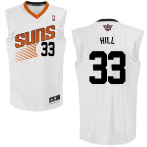 Phoenix Suns #33 Adidas Home Blanc Authentic Maillot d'équipe de NBA sortie magasin - Grant Hill pour Homme