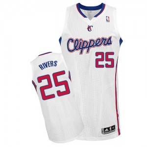 Los Angeles Clippers Austin Rivers #25 Home Authentic Maillot d'équipe de NBA - Blanc pour Homme