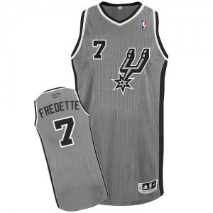 Maillot NBA Gris argenté Jimmer Fredette #7 San Antonio Spurs Alternate Authentic Homme Adidas