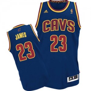 Maillot Adidas Bleu marin CavFanatic Authentic Cleveland Cavaliers - LeBron James #23 - Homme